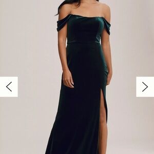 Anthropologie BHLDN Velvet Bridesmaid Dress - Sz. 16